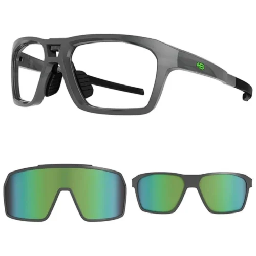 Óculos de Grau HB Presto Clip On Grafeno 3 em 1  Verde